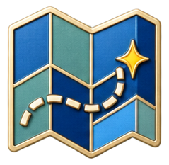 map medal, front